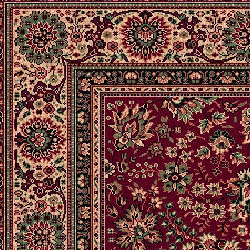 Carpet classico Tabriz fine lana rosso 1561-507