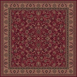 Tappeto persiano Tabriz fine lana quadrato rosso 1561-507