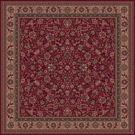 Tappeto persiano Tabriz fine lana quadrato rosso 1561-507