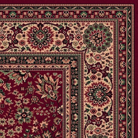 Tappeto persiano Tabriz fine lana quadrato rosso 1561-507