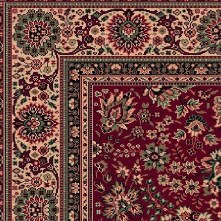 Tappeto persiano Tabriz fine lana quadrato rosso 1561-507