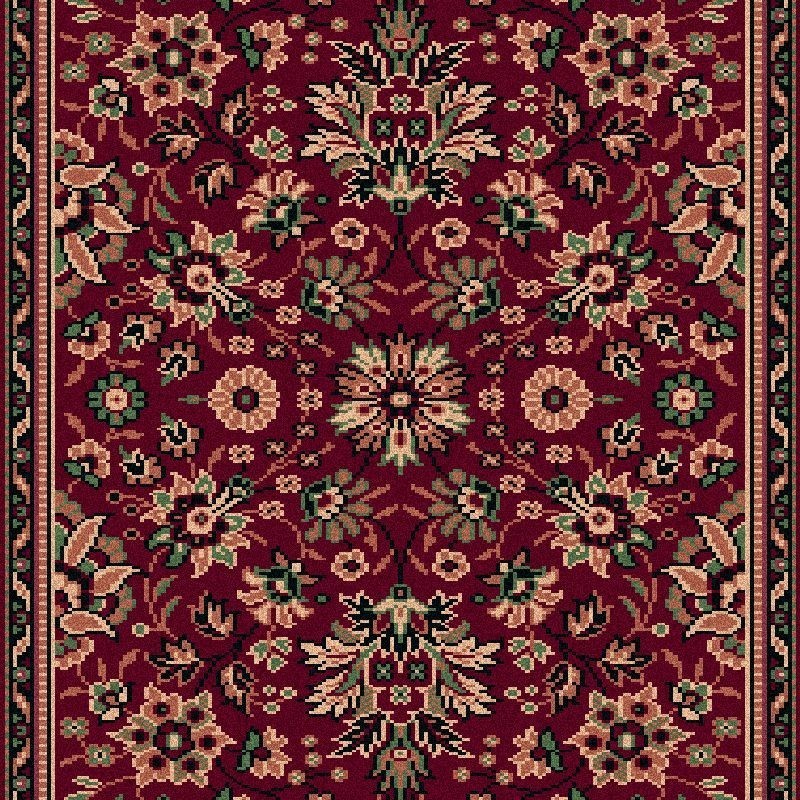 Carpet classico Tabriz fine lana passatoia rosso 1561-507