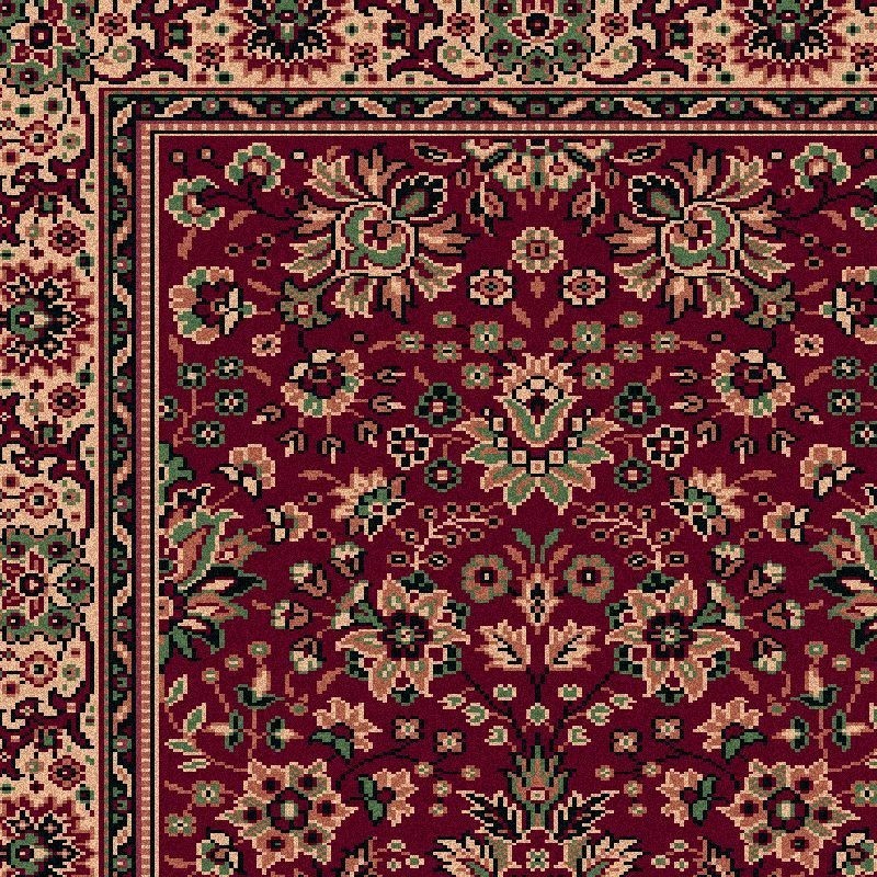 Carpet classico Tabriz fine lana passatoia rosso 1561-507