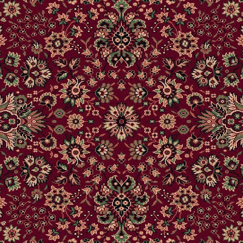 Carpet classico Tabriz fine lana rotondo rosso 1570-507