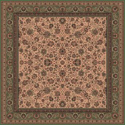 Tappeto persiano Tabriz fine lana quadrato crema-verde 1561-508