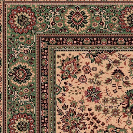Tappeto persiano Tabriz fine lana quadrato crema-verde 1561-508