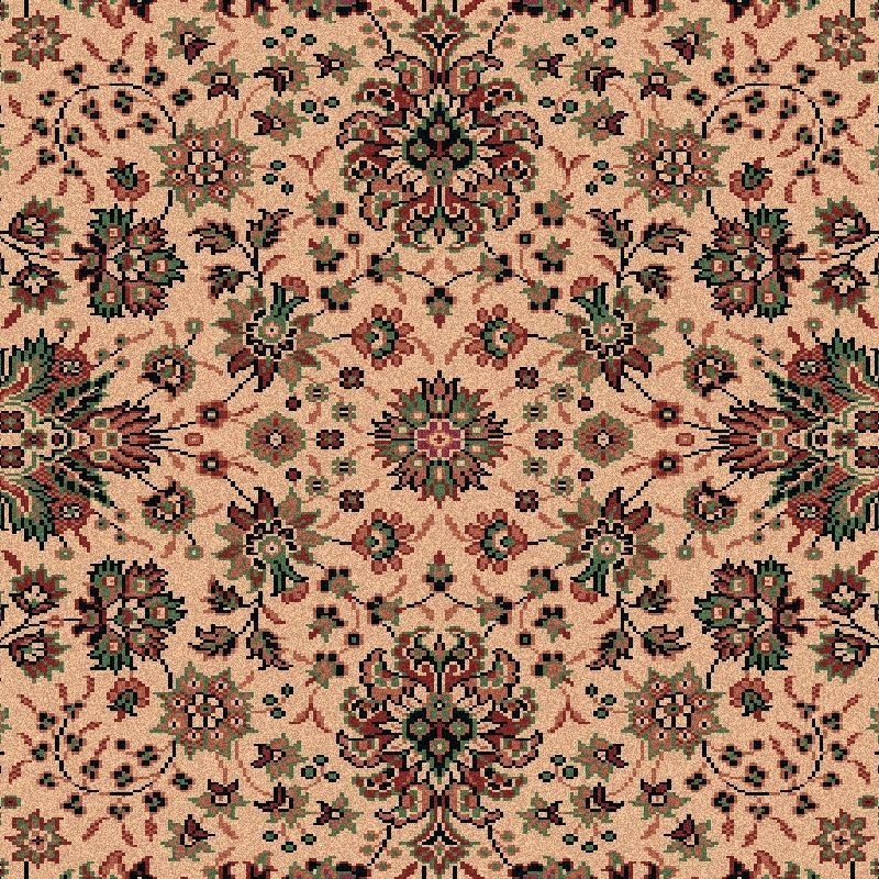 Tappeto persiano Tabriz fine lana ottagonale crema-verde 1516-508