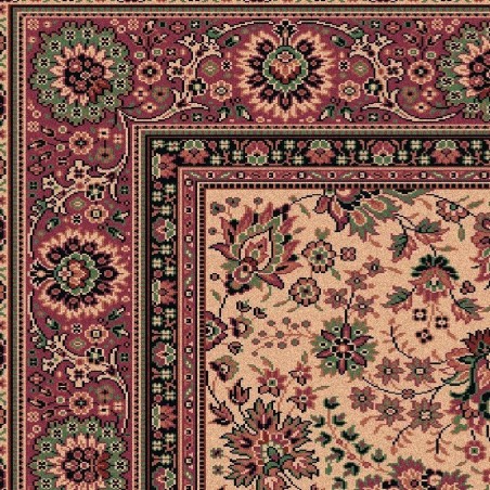 Carpet classico Tabriz fine lana crema-rosa 1561-515