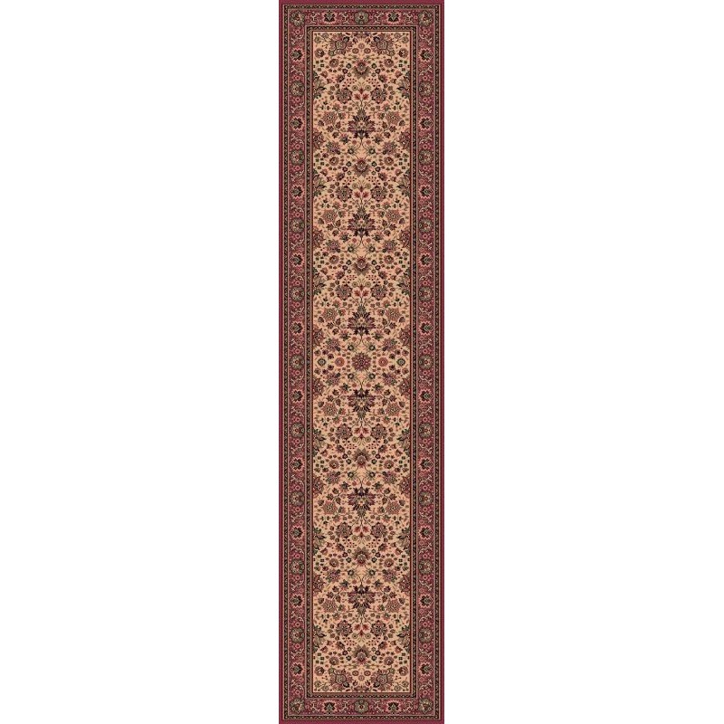 Carpet classico Tabriz fine lana passatoia crema-rosa 1561-515