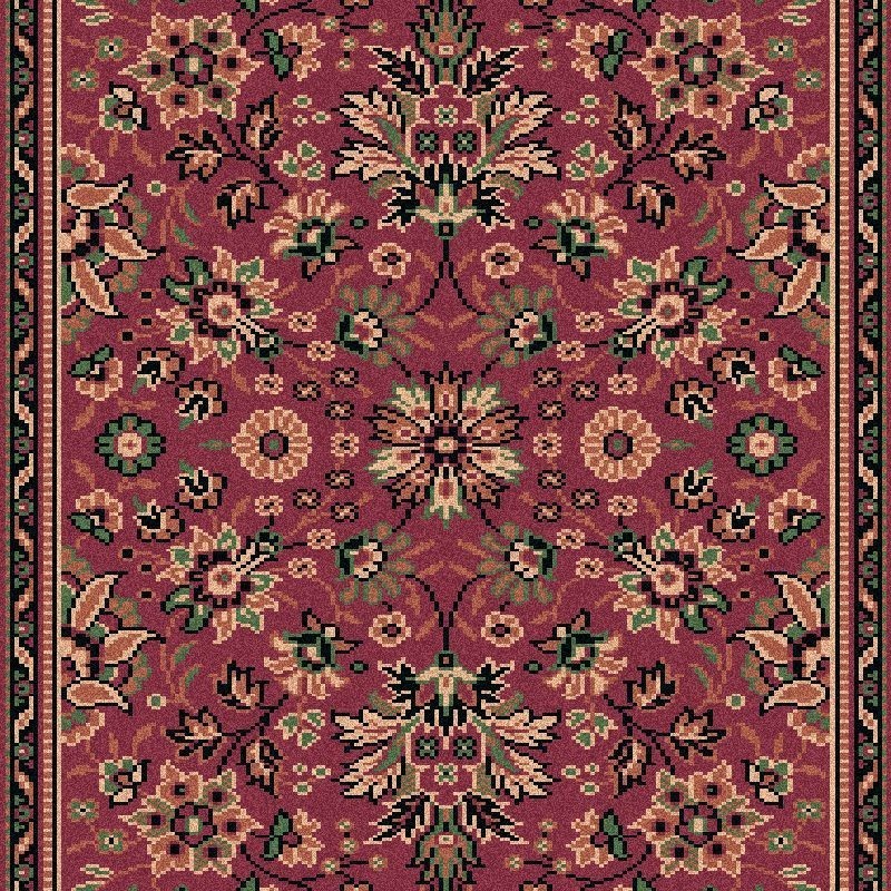 Carpet classico Tabriz fine lana passatoia rosa 1561-516