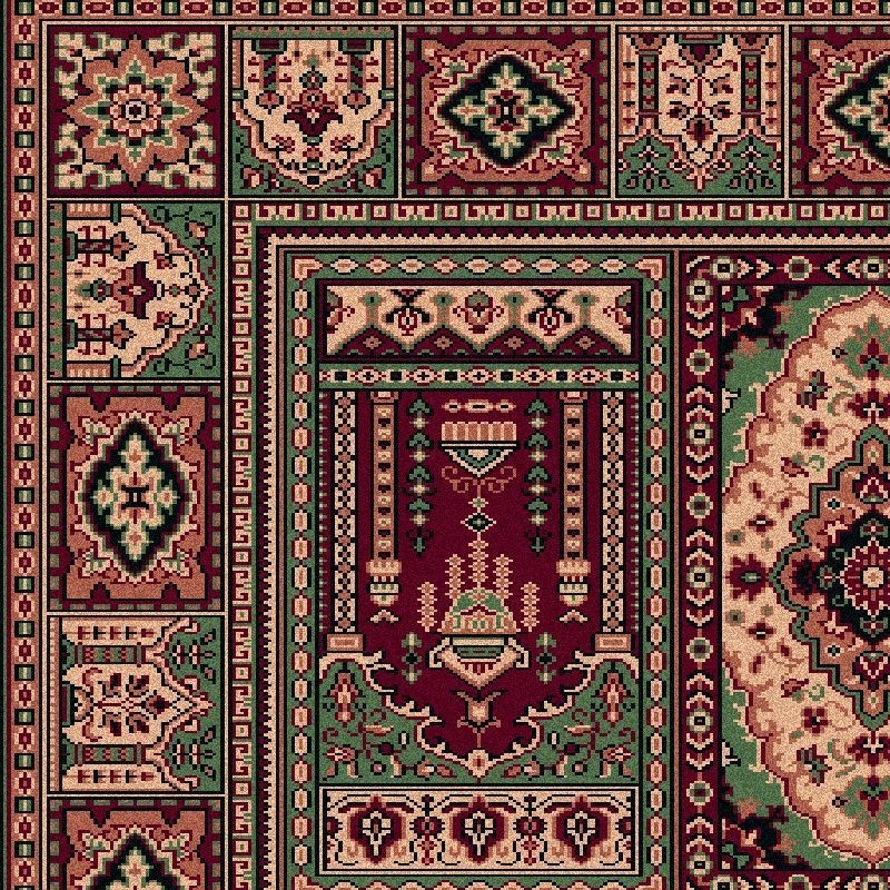 Carpet classico Bakhtiar fine lana rosso 1569