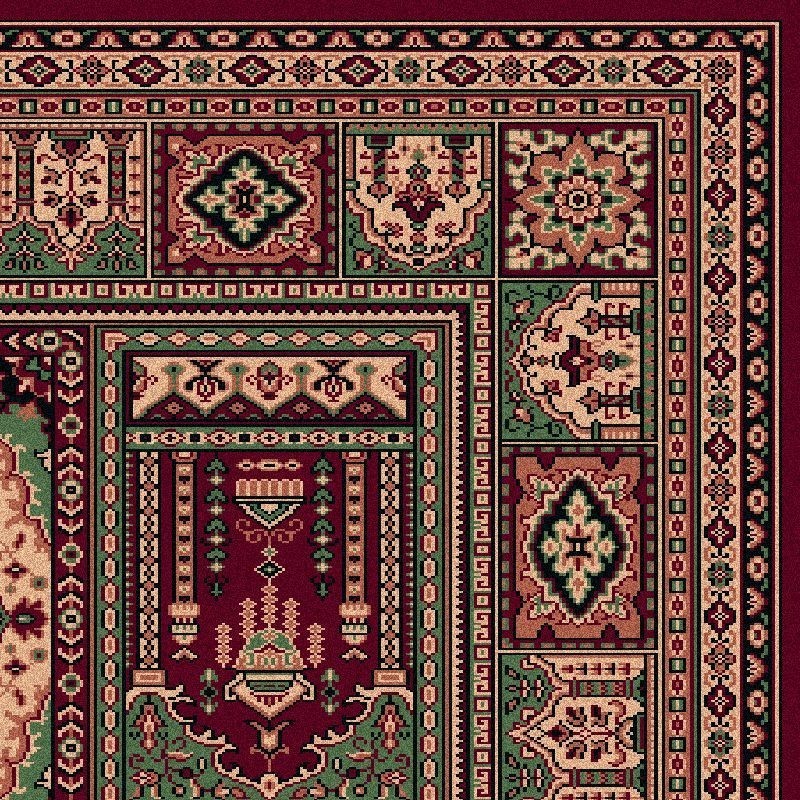 Tappeto persiano Bakhtiar fine lana rosso 1569