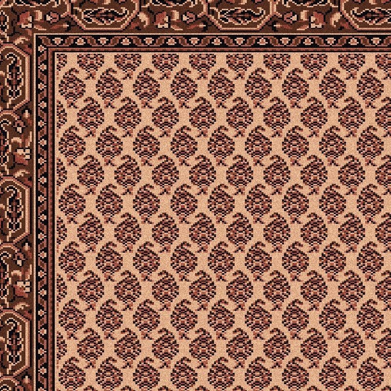 Tappeto persiano Mir fine lana passatoia crema-marrone 1581