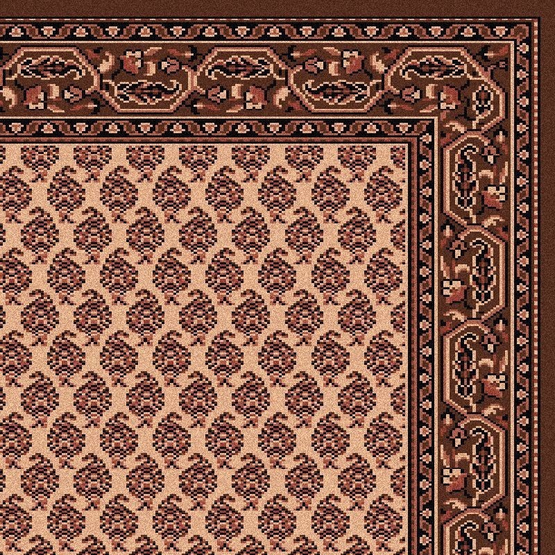 Tappeto persiano Mir fine lana passatoia crema-marrone 1581
