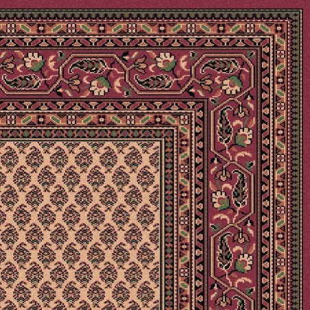 Tappeto persiano Mir fine lana crema-rosa 1581