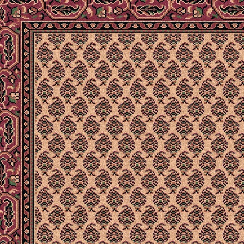 Tappeto persiano Mir fine lana passatoia crema-rosa 1581