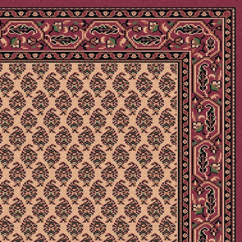 Tappeto persiano Mir fine lana passatoia crema-rosa 1581