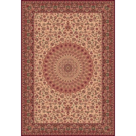 Tappeto persiano Qum fine lana crema-rosso 1639