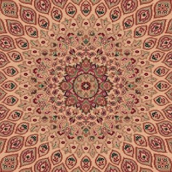 Carpet classico Qum fine lana crema-rosso 1639 2