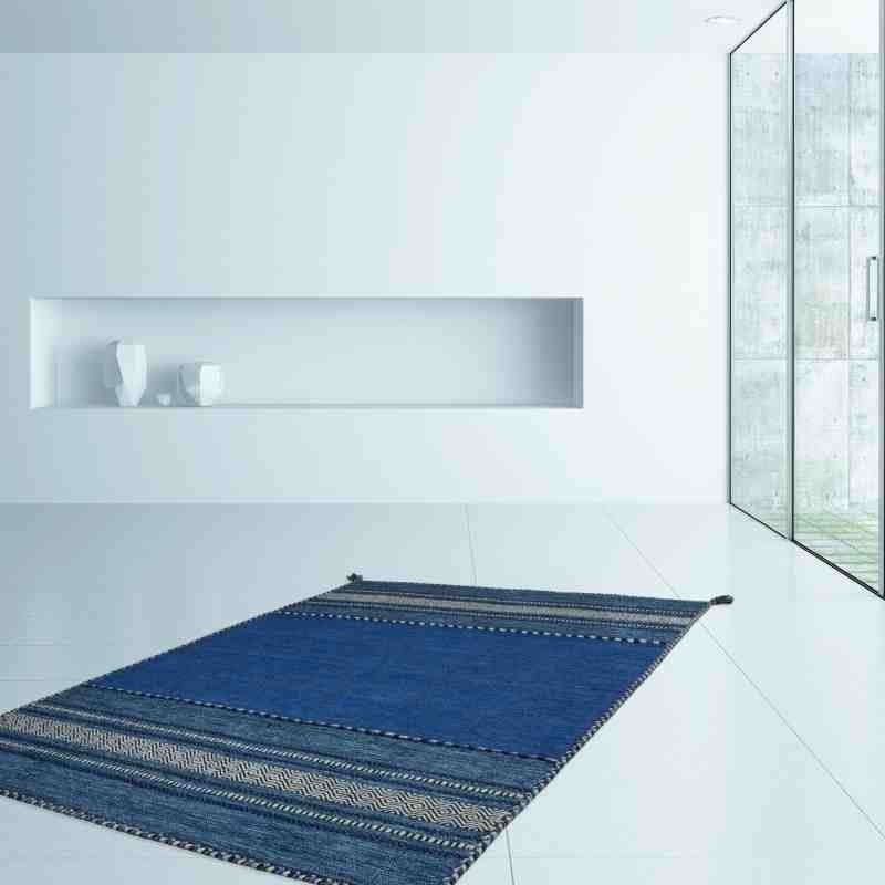 tappeto geometrico Alhambra 335 blu