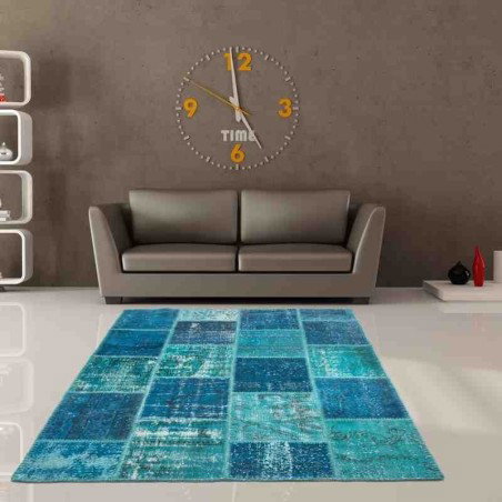 tappeto patchwork Atlas patchwork Turchia 560 turchese lana