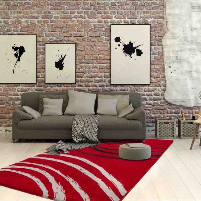 tappeto geometrico Cuba 512 rosso