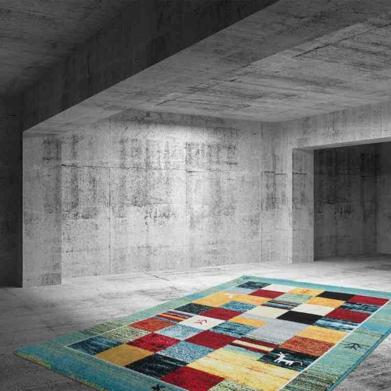 tappeto patchwork Folklore 421 turchese