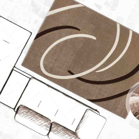 tappeto geometrico France Nizza beige/avorio