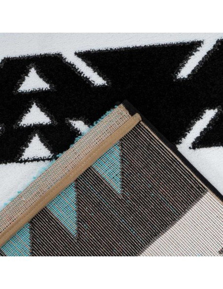 tappeto Arte Espina BROADWAY 400 BIANCO NERO TURCHESE