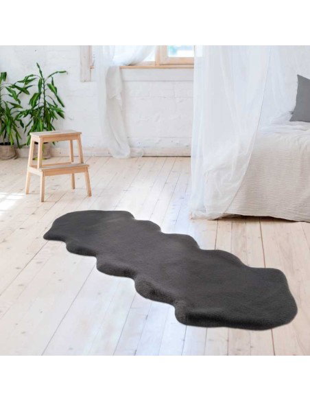 tappeto Arte Espina RABBIT DOUBLE SHEEPSKIN 300 ANTRACITE 
