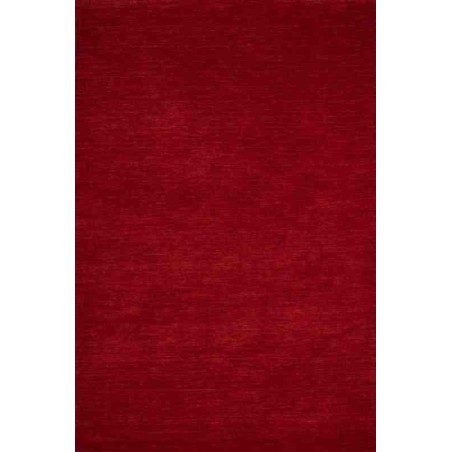tappeto tinta unita India Mumbai rosso lana