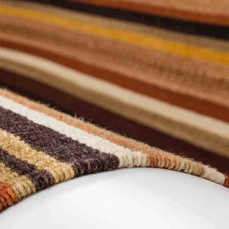 tappeto geometrico Kilim 791 marrone lana