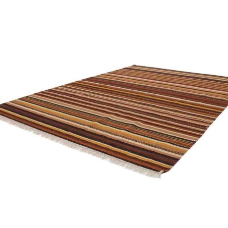 tappeto geometrico Kilim 791 marrone lana