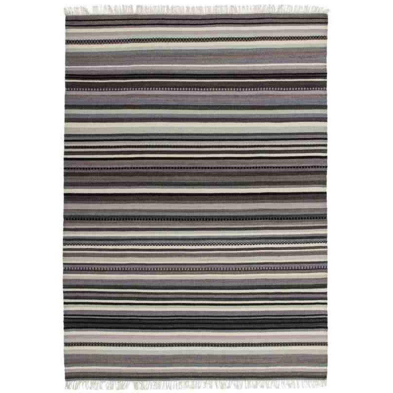 tappeto geometrico Kilim 791 grigio lana