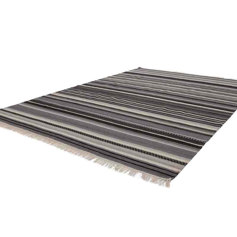 tappeto geometrico Kilim 791 grigio lana