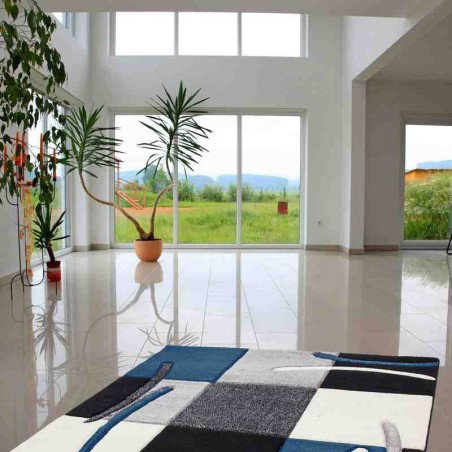tappeto geometrico Lifestyle 105 blu