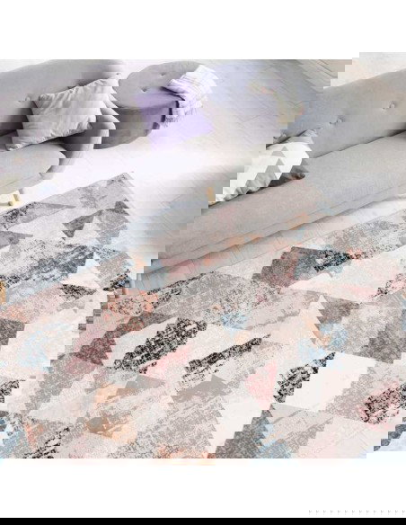 tappeto Milano 225 grigio rosa salmone