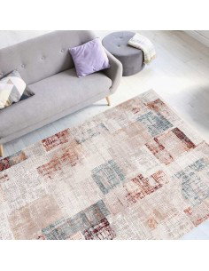 tappeto Milano 425 grigio rosa salmone 2