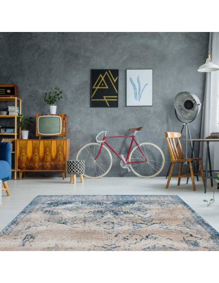 tappeto Torino 500 crema blu
