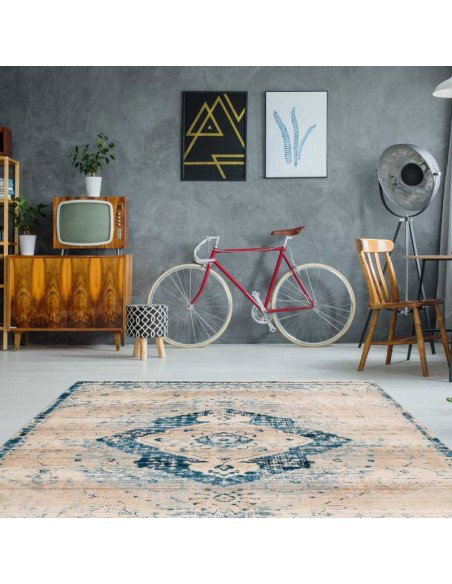 tappeto Messina 500 crema blu
