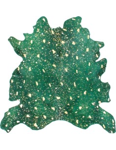 tappeto Ferrara 110 verde bottiglia oro