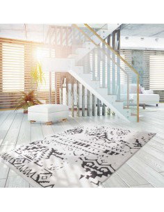 tappeto Roma 110 bianco nero 2
