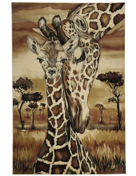 tappeto MUSEUM Giraffe 505 marrone