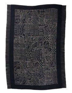 tappeto Bogolan BO 003 600 nero