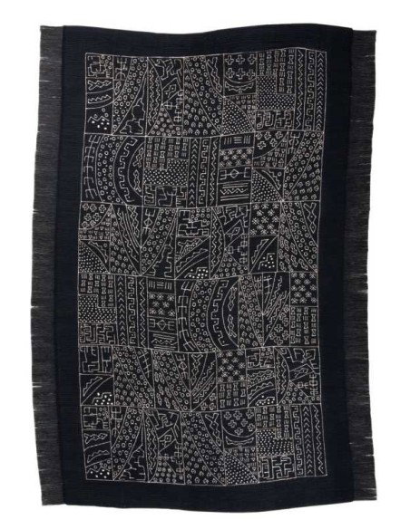 tappeto Bogolan BO 003 600 nero