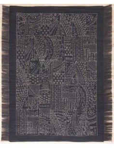 tappeto Bogolan BO 003 600 nero 2
