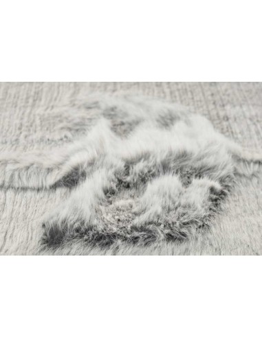 tappeto Furry UNI 640 argento