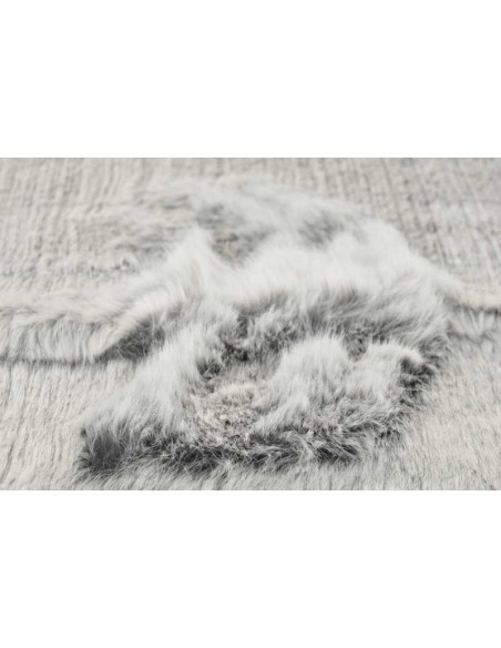 tappeto Furry UNI 640 argento