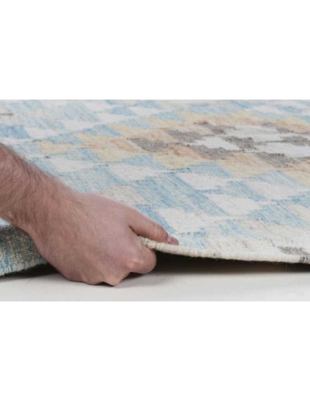 tappeto Vintage CheckKel 725 turchese multi