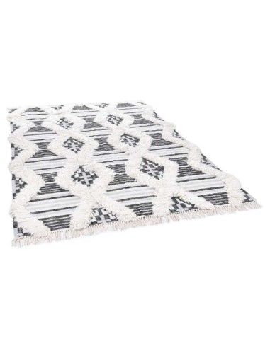 tappeto Vintage Cozy Kelim 615 nero bianco